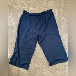 Laura Plus Blue Linen blend Capris size 20